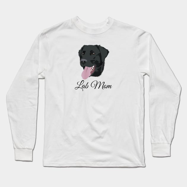 Black Labrador Mom Long Sleeve T-Shirt by KCPetPortraits